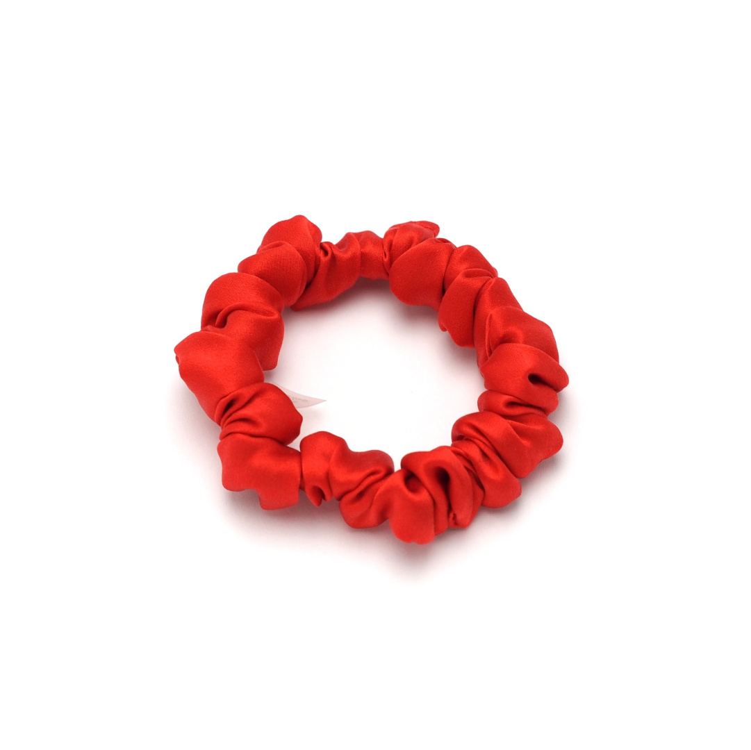 JGM-22 Satynowa gumka do w�os�w frotka scrunchie slim ceglana